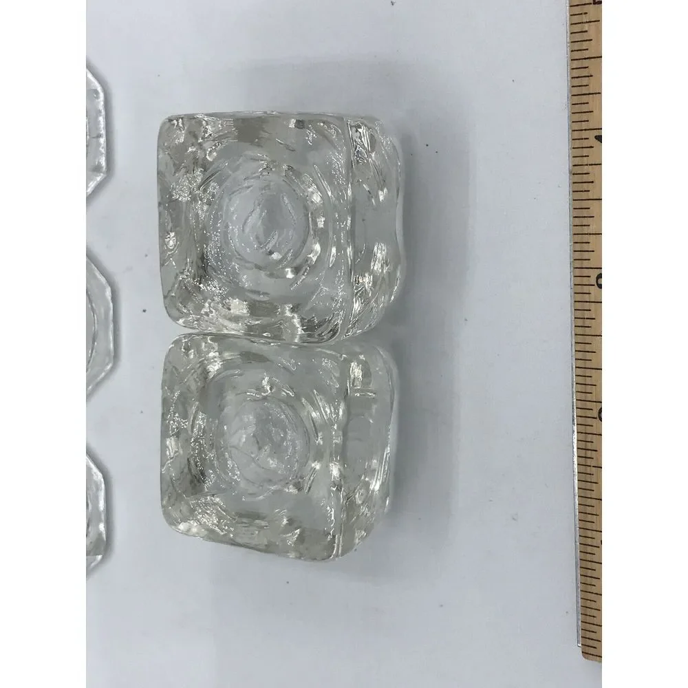 Salt Cellars Dips Clear‎ Glass set of 7 (3 different styles)